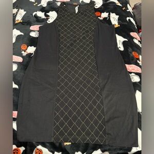 Victoria's Secret Sport Black Mini Dress with Gold Pattern design! NWT Sz L